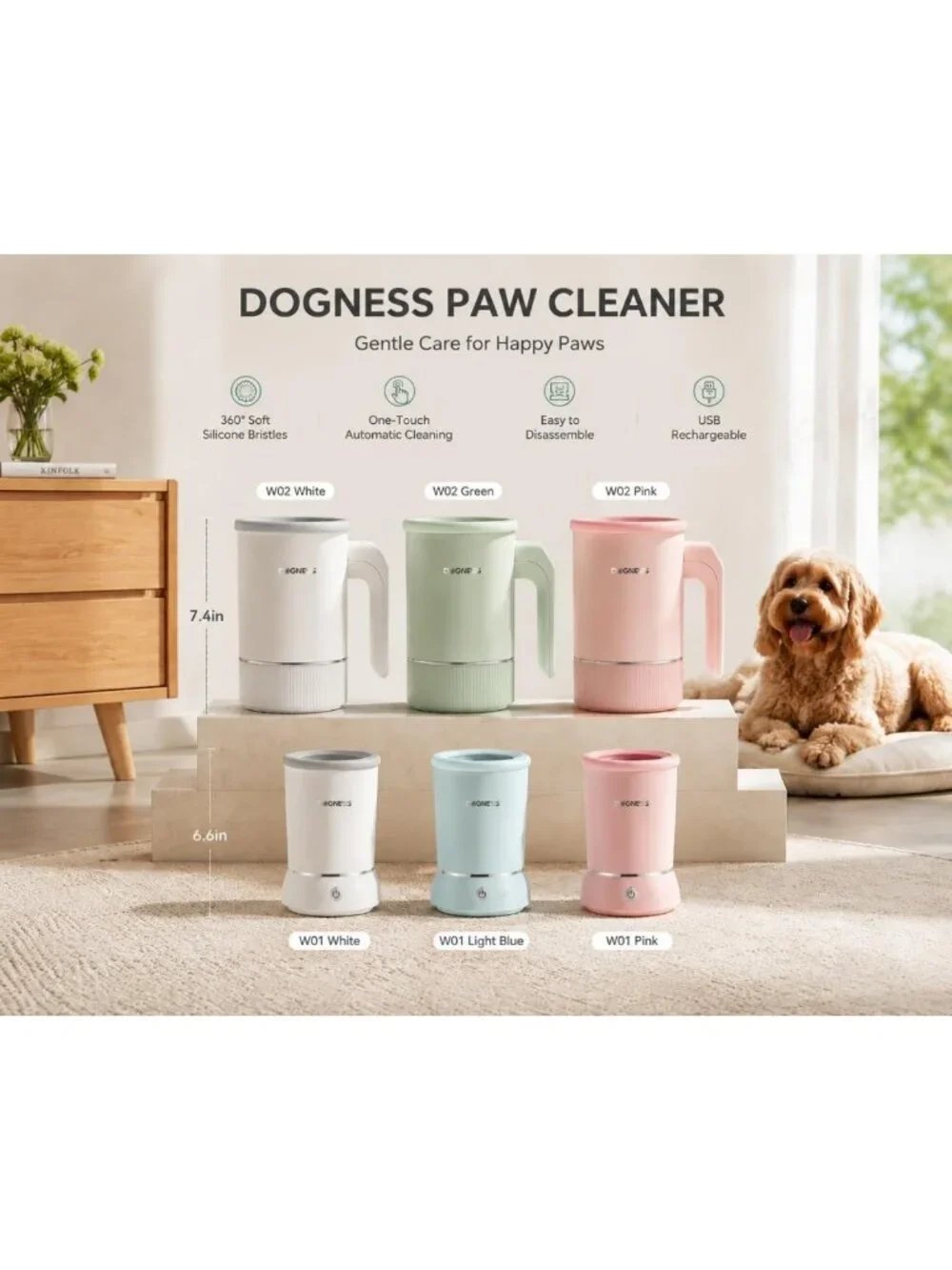 Automatic Dog Paw Cleaner Cup - Portable Paw Washer for Small & Medium Dogs